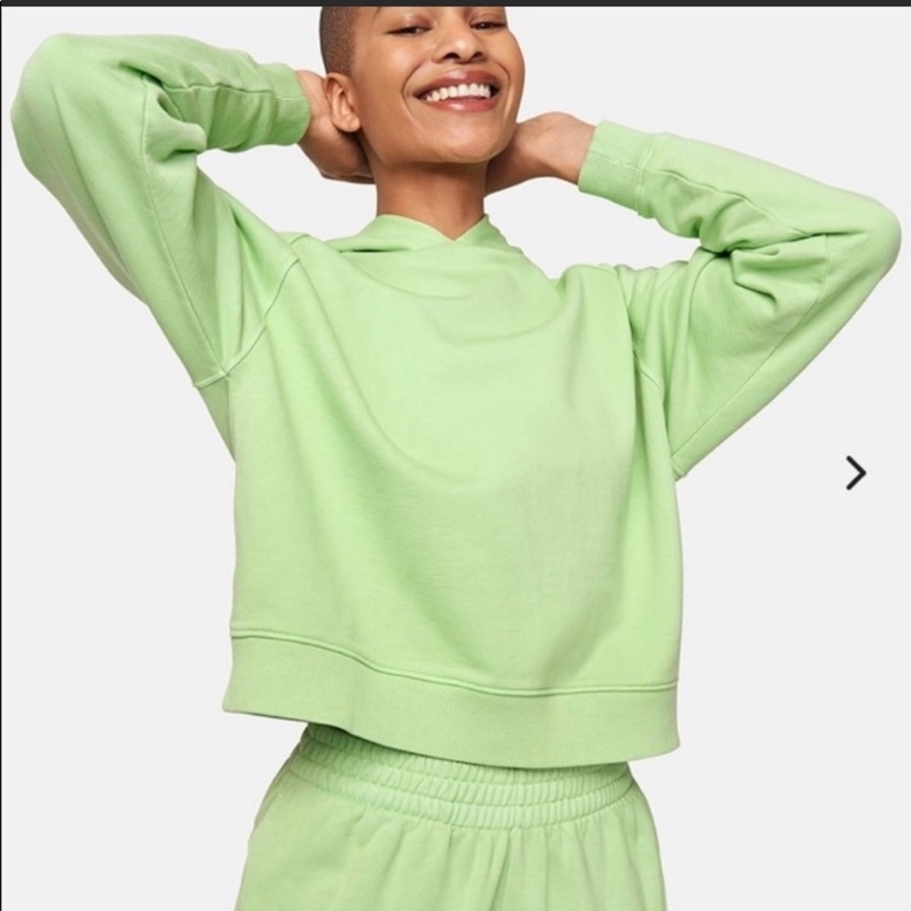 Outdoor Voices Pistachio Cropped Hoodie